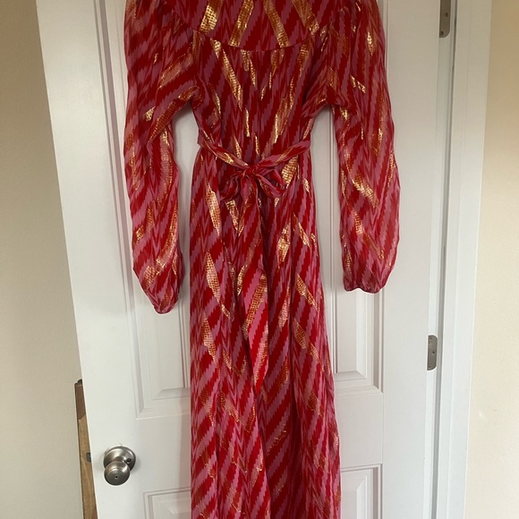 Figue starlight ikat silk metallic maxi dress - Picture 4 of 7
